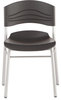 A Picture of product ICE-64517 Iceberg CaféWorks Cafe Chair,  Blow Molded Polyethylene, Graphite/Silver, 2/Carton