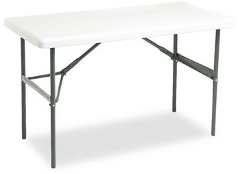 Iceberg IndestrucTable Too™ 1200 Series Rectangular Folding Table,  48w x 24d x 29h, Platinum