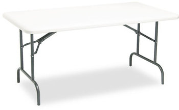 Iceberg IndestrucTable Too™ 1200 Series Rectangular Folding Table,  60w x 30d x 29h, Platinum