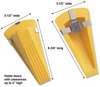 A Picture of product MAS-00967 Master Caster® Giant Foot® Magnetic Doorstop,  No-Slip Rubber Wedge, 3-1/2w x 6-3/4d x 2h, Yellow