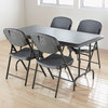 A Picture of product ICE-65217 Iceberg IndestrucTable Too™ 1200 Series Rectangular Folding Table,  60w x 30d x 29h, Charcoal