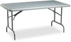 A Picture of product ICE-65217 Iceberg IndestrucTable Too™ 1200 Series Rectangular Folding Table,  60w x 30d x 29h, Charcoal