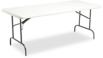 Iceberg IndestrucTable Too™ 1200 Series Rectangular Folding Table,  72w x 30d x 29h, Platinum