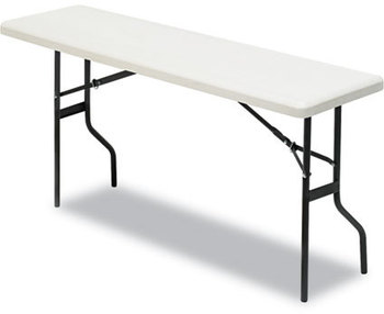 Iceberg IndestrucTable Too™ 1200 Series Rectangular Folding Table,  72w x 18d x 29h, Platinum