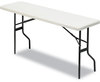 A Picture of product ICE-65363 Iceberg IndestrucTable Too™ 1200 Series Rectangular Folding Table,  72w x 18d x 29h, Platinum