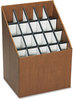 A Picture of product SAF-3081 Safco® Corrugated Roll Files 20 Compartments, 15w x 12d 22h, Woodgrain