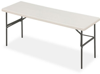 Iceberg IndestrucTable Too™ 1200 Series Rectangular Folding Table,  72w x 24d x 29h, Platinum
