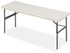 A Picture of product ICE-65383 Iceberg IndestrucTable Too™ 1200 Series Rectangular Folding Table,  72w x 24d x 29h, Platinum