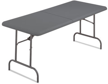 Iceberg IndestrucTable Too™ 1200 Series Rectangular Folding Table,  60w x 30d x 29h, Charcoal