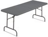 A Picture of product ICE-65457 Iceberg IndestrucTable Too™ 1200 Series Rectangular Folding Table,  60w x 30d x 29h, Charcoal