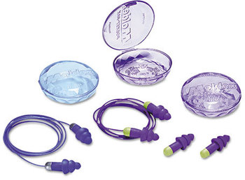 Moldex® Rockets® Reusable Earplugs,  Cordless, 27NRR, Purple/Bright Green, 50 Pairs