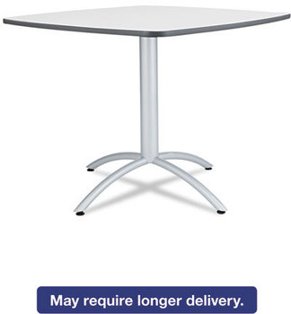 Iceberg CaféWorks Table,  Breakroom Table, 36w x 36d x 29h, Gray Melamine Top, Steel Legs
