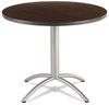 A Picture of product ICE-65624 Iceberg CaféWorks Table,  36 dia x 30h, Walnut/Silver