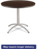 A Picture of product ICE-65624 Iceberg CaféWorks Table,  36 dia x 30h, Walnut/Silver