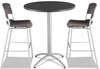 A Picture of product ICE-65668 Iceberg CaféWorks Table,  36 dia x 42h, Graphite Granite/Silver