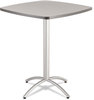 A Picture of product ICE-65668 Iceberg CaféWorks Table,  36 dia x 42h, Graphite Granite/Silver