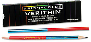 Prismacolor® Verithin® Colored Pencils,  Blue/Red, Dozen
