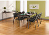 A Picture of product ICE-65824 Iceberg Maxx Legroom™ Folding Table,  72w x 30d x 29-1/2h, Walnut/Charcoal