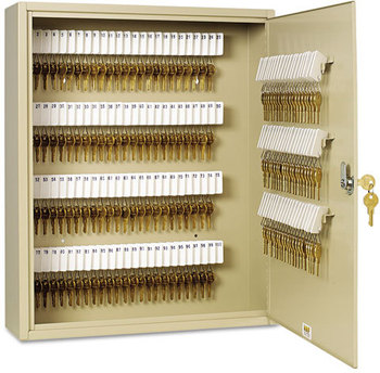 SteelMaster® Uni-Tag™ Key Cabinet,  200-Key, Steel, Sand, 16 1/2 x 4 7/8 x 20 1/8