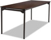 A Picture of product ICE-65824 Iceberg Maxx Legroom™ Folding Table,  72w x 30d x 29-1/2h, Walnut/Charcoal