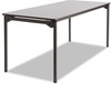 A Picture of product ICE-65827 Iceberg Maxx Legroom™ Folding Table,  72w x 30d x 29-1/2h, Gray/Charcoal