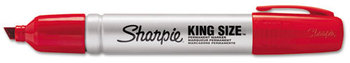 Sharpie® King Size™ Permanent Marker,  Chisel Tip, Red, Dozen