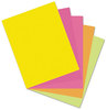 A Picture of product PAC-101161 Pacon® Array® Card Stock,  65 lb., Letter, Assorted Hyper Colors, 50 Sheets/Pack