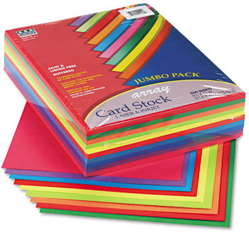 Pacon® Array® Card Stock,  65 lb., Letter, Assorted Lively Colors, 250 Sheets/Pack