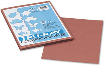 Pacon® Tru-Ray® Construction Paper,  76 lbs., 9 x 12, Warm Brown, 50 Sheets/Pack