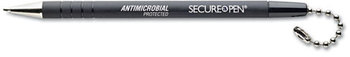 MMF Industries™ Secure-A-Pen® Antimicrobial Counter Pen,  Black Ink, Medium