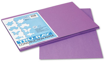 Pacon® Tru-Ray® Construction Paper,  76 lbs., 12 x 18, Violet, 50 Sheets/Pack