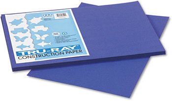 Pacon® Tru-Ray® Construction Paper,  76 lbs., 12 x 18, Royal Blue, 50 Sheets/Pack