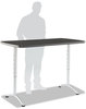 A Picture of product ICE-69325 Iceberg ARC Sit-to-Stand Adjustable Height Table,  Rectangular Top, 36w x 72d x 30-42h, Gray Walnut/Silver