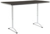 A Picture of product ICE-69325 Iceberg ARC Sit-to-Stand Adjustable Height Table,  Rectangular Top, 36w x 72d x 30-42h, Gray Walnut/Silver