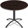 A Picture of product ICE-69718 Iceberg iLand Tables,  Contour, Round Seated Style, 36" dia. x 29", Mahogany/Black