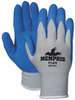A Picture of product CRW-96731M Memphis™ Flex Latex Gloves,  Medium, Blue/Gray, Dozen