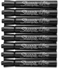 A Picture of product SAN-1760445 Sharpie® Flip Chart® Marker,  Bullet Tip, Black, 8/Card