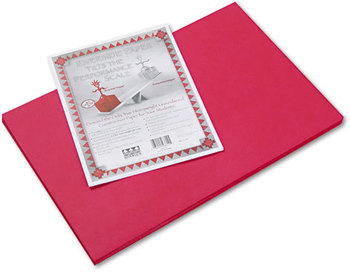 Pacon® Riverside® Construction Paper,  76 lbs., 12 x 18, Red, 50 Sheets/Pack