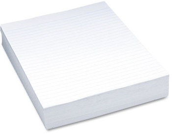 Pacon® Composition Paper,  3/8" Ruling, 16 lbs., 8-1/2 x 11, White, 500 Sheets/Pack
