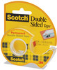 A Picture of product MMM-136 Scotch® Double-Sided Permanent Tape in Handheld Dispenser 1" Core, 0.5" x 20.83 ft, Clear