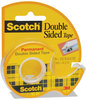 A Picture of product MMM-136 Scotch® Double-Sided Permanent Tape in Handheld Dispenser 1" Core, 0.5" x 20.83 ft, Clear