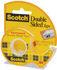 A Picture of product MMM-137 Scotch® Double-Sided Permanent Tape in Handheld Dispenser 1" Core, 0.5" x 37.5 ft, Clear