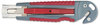 A Picture of product ACM-18968 Clauss® Titanium Auto-Retract Utility Knife with Carton Slicer,  Gray/Red, 3 1/2" Blade