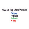 A Picture of product SAN-22474 Sharpie® Flip Chart® Marker,  Bullet Tip, Four Colors, 4/Set