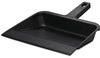 A Picture of product IMP-700 Impact® Heavy-Duty Plastic Dust Pan,  12w x 12d x 4h, Black, 12/Carton