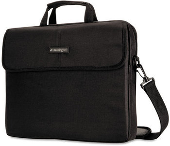 Kensington® Laptop Sleeve,  Padded Interior, Inside/Outside Pockets, Black