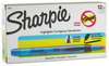 A Picture of product SAN-28010 Sharpie® Retractable Highlighters,  Chisel Tip, Fluorescent Blue, Dozen