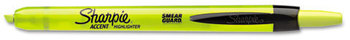 Sharpie® Retractable Highlighters,  Chisel Tip, Fluorescent Yellow, Dozen