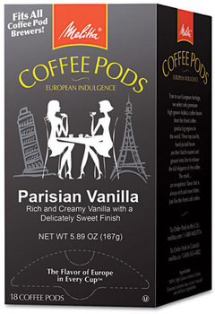 Melitta® One:One™ Coffee Pods,  Parisian Vanilla, 18 Pods/Box