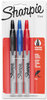 A Picture of product SAN-32726PP Sharpie® Retractable Permanent Marker,  Fine Point, Assorted, 3/Set